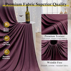 50ft x 15ft Burgundy Backdrop Curtains for Wedding Parties, 10 Panels Extra Long Wrinkle Free Fabric Drapes Photo Backdrop for Baby Shower Birthday Stage Reception Lobby Decoration - Image 3