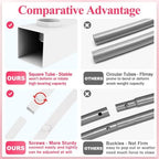 Wokceer 7.2FT Arch Backdrop Stand White Metal Wedding Arch Backdrop Stand - Image 4