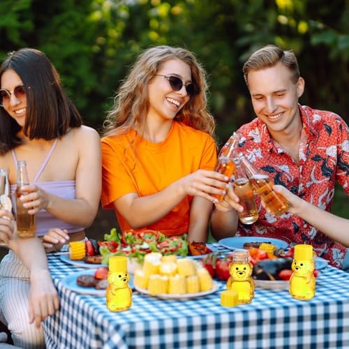 Patelai 48 Pcs 2 oz Plastic Honey Bear Bottles with Lids Clear, Yellow - Image 6