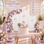 Set of 3 Stretchy Wedding Arch Backdrop Covers, 7.2FT, 6.6FT & 6FT - Image 2