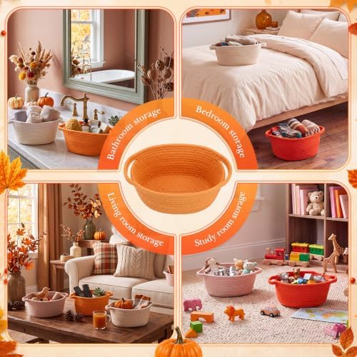 LemonRoad 5 Pcs Fall Empty Gift Basket, Autumn Party Supplies Decor - Image 5