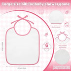 6 Sets Bottle Chug Baby Shower Games Juegos Para Plastic Baby Bottles Bibs Hat Disposable Diapers Gender Reveal Games Baby Changing Diaper Race Game Decoration (Pink) - Image 3