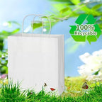 COGLARING 100Pcs White Gift Bags with Handles - 11x5.9x11 Inch Kraft Paper Bags Bulk for Weddings, Parties, Retail & Gift Wrapping - White Paper Bag - Image 2