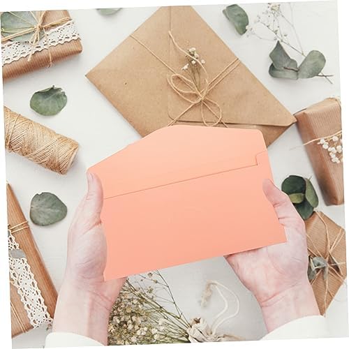 50pcs Iridescent Paper Envelopes Pink Decorative Wedding Invitations - Image 3