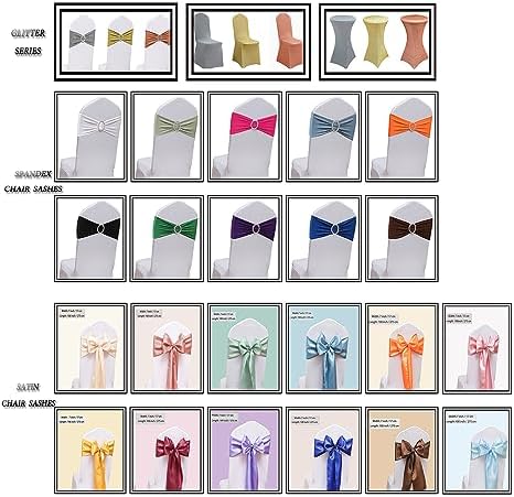 50 Pack Dusty Blue Chair Sashes, Spandex Dusty Blue Chair Bands Bows for Wedding Reception Events Decorations, Dark Blue Chair Ties for Covers - Image 6