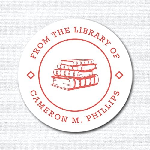 Personalized Book Labels, From the Library of Stickers, Set of 90 stickers 1.5 inch round, Book Stickers - Image 2
