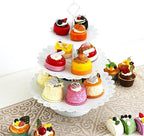 White Dessert Table Display Set, 11 PCS Metal Cake Stand Set for Party - Image 2