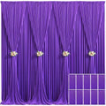 10 Panels Purple Backdrop Curtain for Parties Wedding Wrinkle Free Purple Photo Curtains Backdrop Drapes Fabric Decoration for Birthday Party Photography 50ft(W) x 10ft(H) by Tao-GePartyDecorations