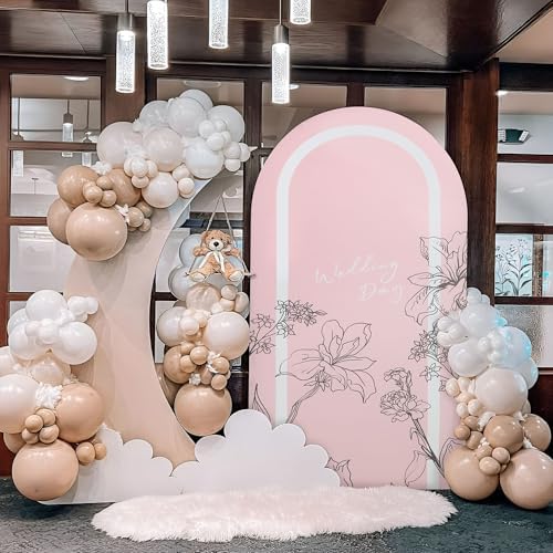 6.6FT Wedding Arch Cover – Stretchy Spandex Fabric Backdrop for Arch Stand - Image 2