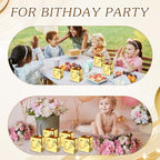 Sherr 100 Pcs Gold Mini Paper Gift Bags with Handles, White Tags - Image 4
