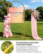 Wedding Arch Backdrop Stand 5FT, 6FT Gold Metal Arch Stand Set of 2, Balloon Arch Stand for Wedding Baby Shower Birthday Ceremony Party Graduation Decoration - Image 6