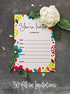 Pack of 30, You're Invited Invitations with Envelopes, Floral Invites for Your Wedding, Bridal Shower, Baby Shower, Birthday Invites Fill-in Style 5 X 7 Inches - Image 4