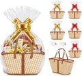 6 Set Bamboo Baskets for Gifts Empty, Large Woven Gift Basket Empty by Unknown