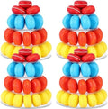 Juexica 4 Pcs Round Macaron Display Tower Stand 4 Tiers by Juexica