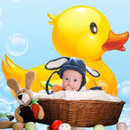 Rubber Duck Backdrop Yellow Duck Themed Baby Shower Background for Photography Swimming Ducky Bubbles Child Kids Baby Shower Newborn Birthday Party Decoration Banner Photoshoot Backdrops 15x8ft - Image 4