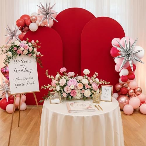 3PCS Metal Arch Backdrop Stand,6+6.6+7.2FT with Covers,Balloon Arch Stand - Image 5