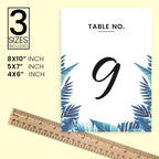 Tropical Leaves Design Table Number Cards Double Sided Party Table Numbers for Reception Baby Shower Anniversary Birthday Bridal Party 5x7 100 Pcs - Image 4