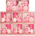 Geyee 8 Pcs Clear Balloon Box with Letters, Baby Shower, Rose Gold by Geyee