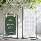 Wedding Sign Holder Adjustable up to 5.7 FT Tall - Welcome to Our Wedding Sign Stand with Design Bundle, Hanging Straps & Water Bags (Black) - Image 2