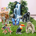 7 Pcs Rainforest Fall Decoration Large Rainforest Jungle Animals Cardboard 2026 Vbs Decor for Jungle Party Favors Safari Themed Vacation Bible School Classroom Decor Baby Shower Supplies by Unknown