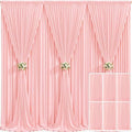 6 Panels Blush Pink Backdrop Curtain for Parties Baby Shower Wrinkle Free Pink Photo Curtains Backdrop Drapes Fabric Decoration for Wedding Birthday Party 30ft(W) x 10ft(H) by Tao-GePartyDecorations