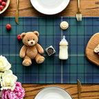 6 Pcs 72 X 13 Tartan Plaid Table Runner, Green Blue Tartan Baby Shower - Image 6