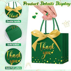 Jetec 45 Pcs Mini Thank You Gift Bag with Handle, Dark Green/gold - Image 4
