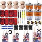 4 Sets Baby Shower Prizes for Men with Nail Clippers Towels Bottle Opener Cups Pens Tape Measure Screwdriver Ribbons Gift Bags Applicable Baby Shower Prizes for Game Winners by Bumaeu
