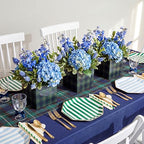Spiareal 24 Pcs Tartan Plaid Bear Baby Shower Centerpiece for Tables 7'' Green Blue Tartan Plaids Flower Boxes Vintage Birthday Party Decoration for Wedding Gender Reveal Party Supplies - Image 6