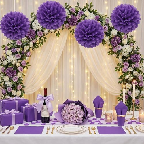 500 Sheets Purple Tissue Paper Bulk 20 x 30 Inch for Halloween Floral Wrap - Image 5