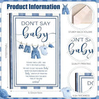 Foilswirl 321 Pcs Blue Jeans Baby Shower Game Supplies Include 250 Activity Cards 20 Pencils 1 Don't Say Baby Sign' 50 Clothespins for Price Prediction Bingo Game Party Decor - Image 5