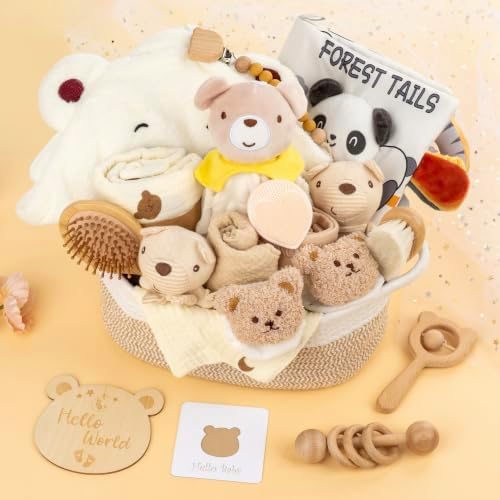 Baby Gift Basket-Newborn Baby Gift Set for Boy & Girl (Type -Beige) - Image 2
