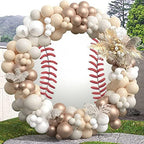 Baseball Round Backdrop Cover - Baseball Game Sports Theme Men Boys Birthday Party Decoration Circle Backdrop Cover Match Photo Background Props 6.5x6.5ft - Image 3
