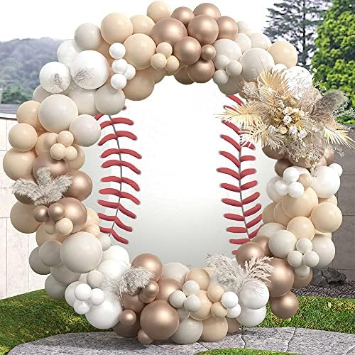 Baseball Round Backdrop Cover Baseball Photography Backdrop Baseball Game Sports Theme Men Boys Birthday Party Decoration Circle Backdrop Cover Baseball Match Photo Background Props 6x6ft - Image 3