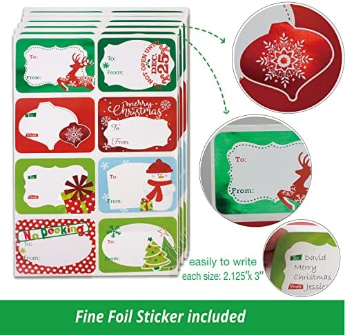 12 Kraft Christmas Gift Boxes with Lids for wrapping Large Clothes and 80 Foil Christmas Gift Stickers (Assorted size for wrapping Robes, Sweater, Coat, Shirts and Clothes xmas Holiday Present) - Image 6