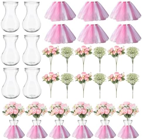 54 Pcs Baby Shower Table Decorations Girl Mini Tutu Skirt for Centerpieces by Unknown
