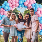 Free Throws or Pink Bows Gender Reveal Decorations, Baby Boy or Girl Gender Reveal Decorations, Basketball or Bows Party Décor Backdrop Balloon Banner Tablecloth Cake Cupcake Topper Box Sash - Image 7