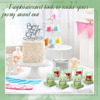 Thenshop 50 Pcs Clear Cupcake Boxes Individual 3.5 Inch, Light Green - Image 4