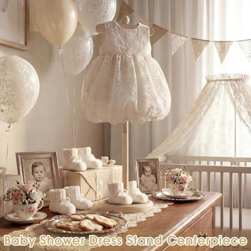 Bucherry 4 Pack Baby Clothes Display Stand Wooden Baby Shower Clothes Rack - Image 3