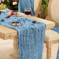12 Pack Dusty Blue Cheesecloth Table Runner Boho Gauze Home Decor by Playieer