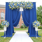 10x12 Royal Blue Backdrop Curtains for Wedding Party 2 Panel 5×12FT Tall by LeegleriTableSkirt