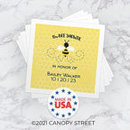 Baby Bee Personalized Baby Shower Beverage Napkins / 100 Custom Cocktail Napkins/Adorable Honey Bee Napkin Design/Surprise Baby Shower Party Supplies - Image 6