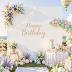 White Square Arch Backdrop Cover 6.6x6.6FT, Double-Sided Stretchy Spandex Fabric Fits Square Arch Backdrop Stand, White Background Backdrop for Wedding Baby Shower Birthday Party Decorations by Gogoparti