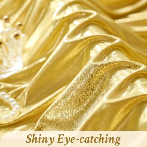 40ft x 10ft Gold Sequin Backdrop Curtains for Party Wedding Shimmer Curtain Backdrop Prom Sparkly Glitter Fabric Photo Backdrop Drapes for Birthday Party Photography Baby Shower 5x10FT, 8 Panels - Image 6