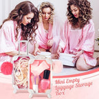 VioraWhite 40 Pcs Mini Suitcase Empty Box and Plush Ball Set, 2 Pink - Image 6
