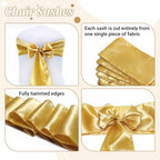 MDS® Pack of 300 Satin Chair Sashes for Wedding & Events – Gold - Image 5