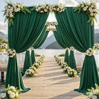 50x12ft Forest Green Backdrop Curtains for Wedding Party 10 Panel 5×12FT - Image 2
