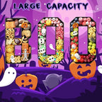 BOO Cardboard Letters for Halloween Party Decorations, 13.7 Inch Charcuterie Letters Fillable Black Paper Mache Letter Trays for Chocolate Candy Food Display Letter Box for Halloween Party Decorations - Image 6