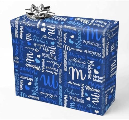 AOFUN Custom Gifts Mens Wrapping Paper Custom Name Gift Cool Wrapping Paper Holiday Gift For Couples Christmas Wrapping Supplies 5 Rolls 58"" x 23"", Style 28 by Unknown
