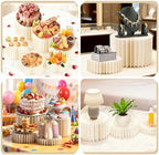 8 Pcs Buffet Risers, Table Food Risers Foldable Cake Display Stands - Image 3